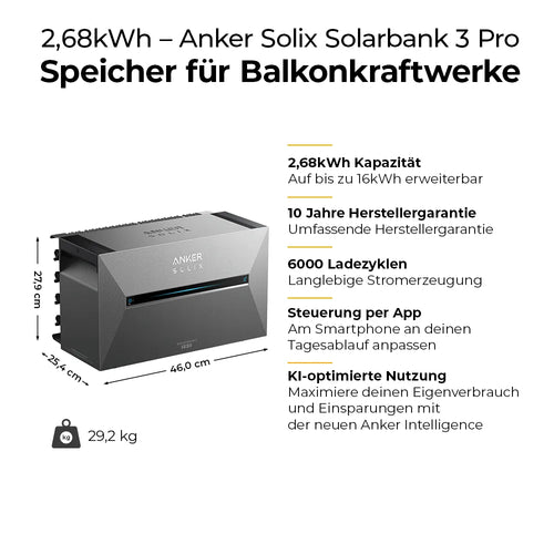 Anker Solix BP2700 – 2,7kWh Erweiterungsakku für Anker SOLIX 3 Pro