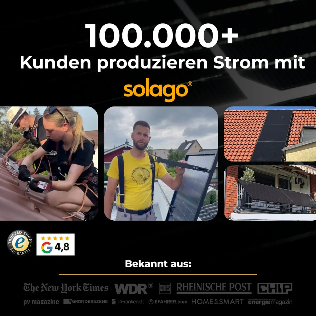 Balkonkraftwerk 1800W mit flexiblen Solarmodulen ohne Speicher - Set