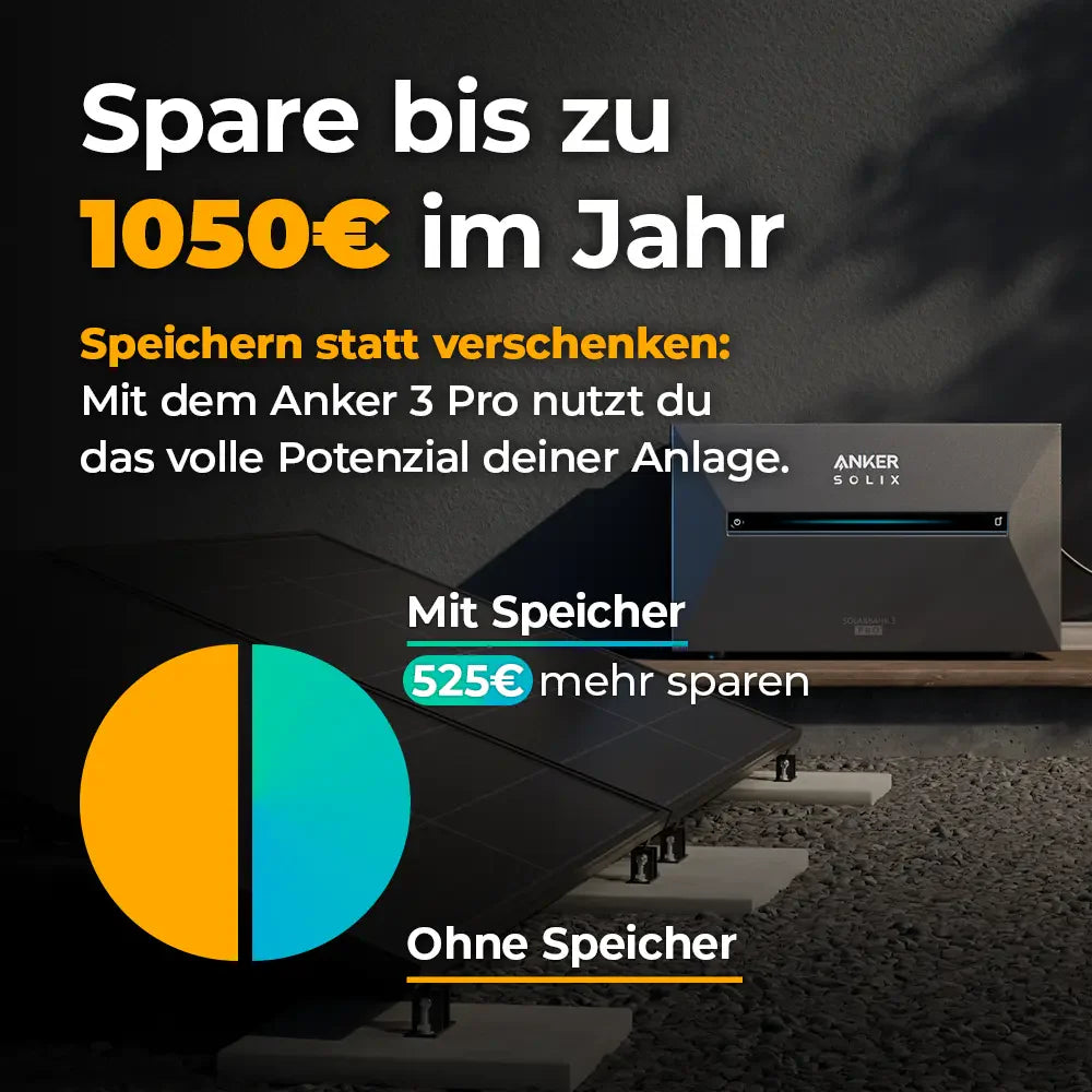 Solarkraftwerk 3000W mit Speicher Anker SOLIX 3 Pro - Set